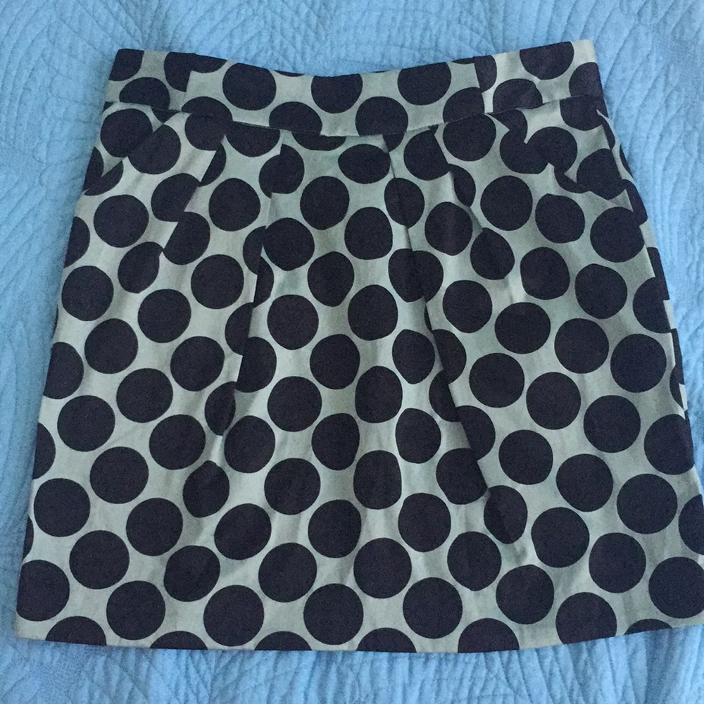 Aquamarine and Black polka dot skirt